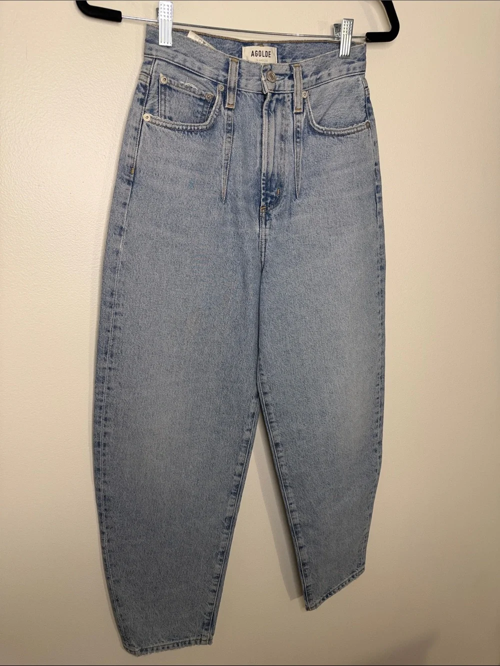 Agolde Balloon Jean Light Wash Barrel Denim Relaxed Fit size 23